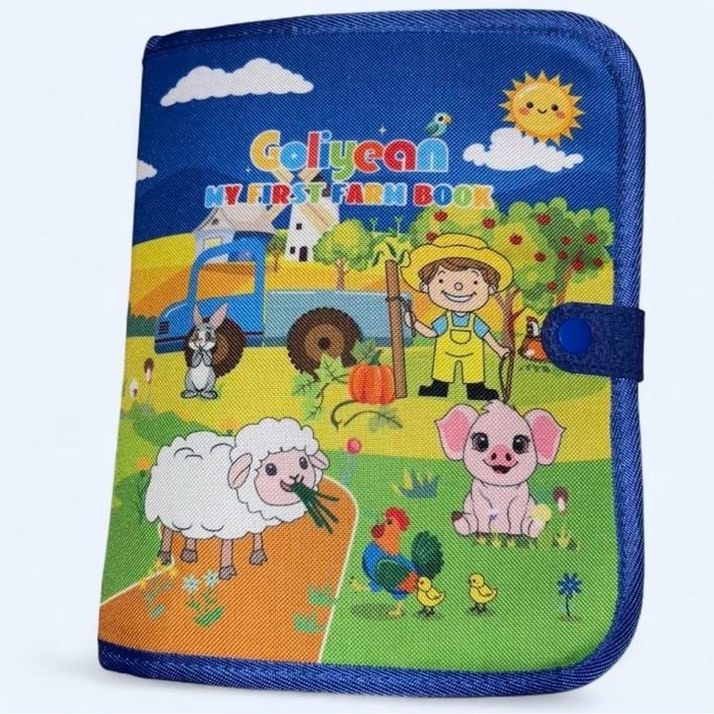 Goliyean Montessori Busy Board Book - My First Farm - NEW